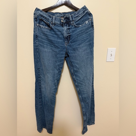 American Eagle Outfitters Blue Straight Leg Jeans - Picture 1 of 5